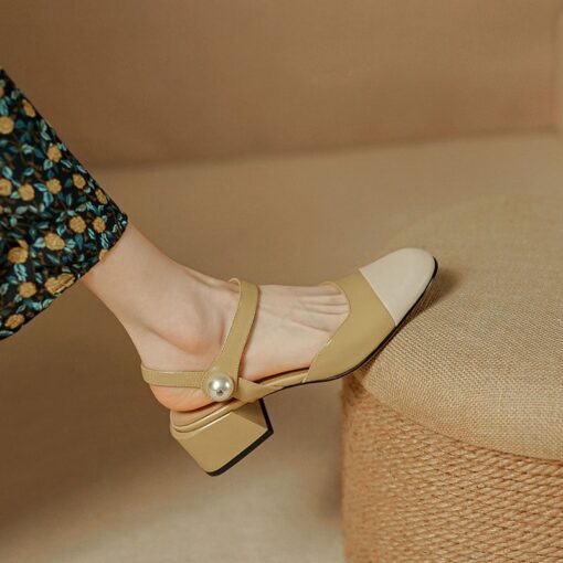 Buy CHIKO Sitara Square Toe Block Heels Slingback Shoes online shopping cheap