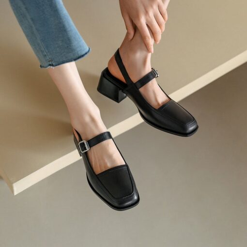 Buy CHIKO Sonia Square Toe Block Heels Slingback Shoes online shopping cheap