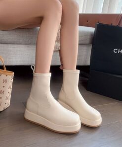 CHIKO Suela Square Toe Flatforms Ankle Boots