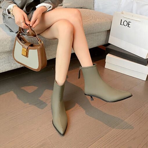 Buy CHIKO Tabia Pointy Toe Kitten Heels Ankle Boots online shopping cheap