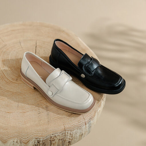 Buy CHIKO Taini Square Toe Block Heels Loafers Shoes online shopping cheap