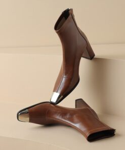 CHIKO Takila Square Toe Chunky Heels Ankle Boots
