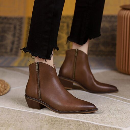Buy CHIKO Tambo Pointy Toe Block Heels Ankle Boots online shopping cheap