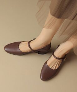 CHIKO Tamrika Round Toe Block Heels Mary Jane Shoes