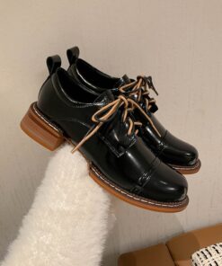 CHIKO Taniqua Round Toe Block Heels Oxfords Shoes