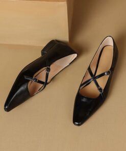 CHIKO Tawia Square Toe Block Heels Mary Jane Shoes