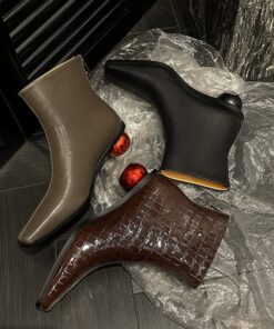 CHIKO Teanna Square Toe Block Heels Ankle Boots