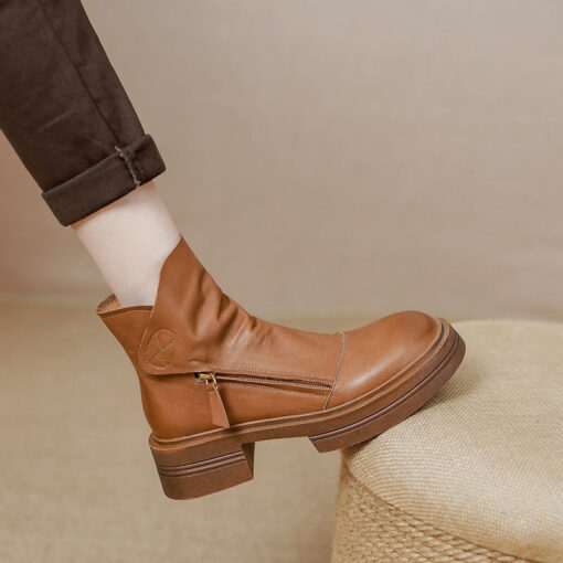 Buy CHIKO Tercera Round Toe Block Heels Ankle Boots online shopping cheap