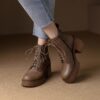 Buy CHIKO Teresita Round Toe Block Heels Ankle Boots online shopping cheap