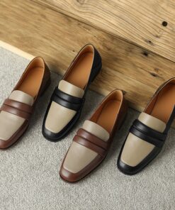 CHIKO Thuy Square Toe Block Heels Loafers Shoes