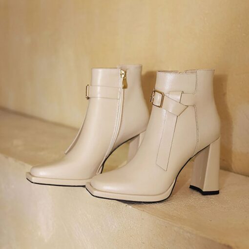 Buy CHIKO Toya Square Toe Block Heels Ankle Boots online shopping cheap