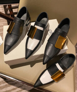 CHIKO Trycia Pointy Toe Block Heels Loafers Shoes