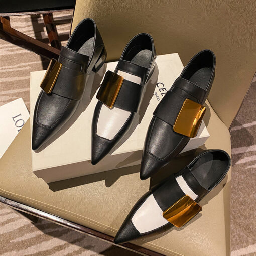 Buy CHIKO Trycia Pointy Toe Block Heels Loafers Shoes online shopping cheap