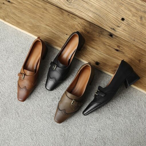 Buy CHIKO Tuyen Square Toe Block Heels Oxfords Shoes online shopping cheap