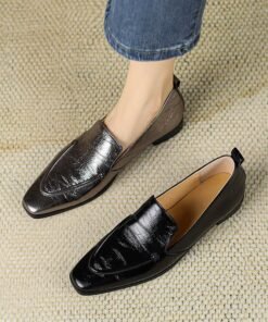 CHIKO Tyfani Square Toe Block Heels Loafers Shoes