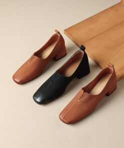 CHIKO Tykeisha Square Toe Block Heels Pumps Shoes