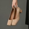 Buy CHIKO Tykeria Square Toe Block Heels Pumps Shoes online shopping cheap