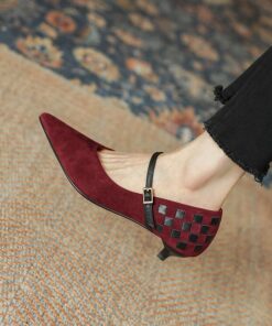 CHIKO Tynesha Pointy Toe, Pointy Toe Kitten Heels Mary Jane Shoes