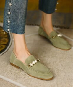 CHIKO Undine Round Toe Block Heels Loafer Flats