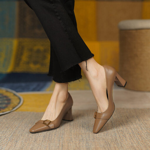 Buy CHIKO Ursicina Square Toe Block Heels Pumps Shoes online shopping cheap