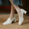 Buy CHIKO Valene Square Toe Block Heels Loafers Shoes online shopping cheap
