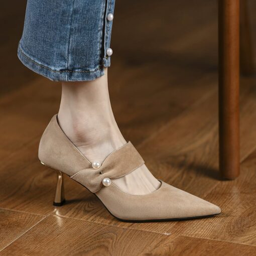 Buy CHIKO Venessa Pointy Toe Kitten Heels Mary Jane Shoes online shopping cheap