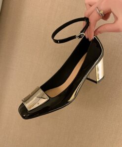 CHIKO Ventana Square Toe Block Heels Ankle Boots