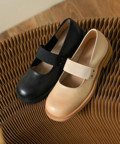 CHIKO Verena Round Toe Block Heels Mary Jane Shoes