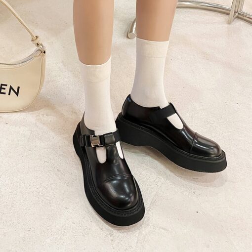 Buy CHIKO Veridiana Round Toe Block Heels T-Strap Shoes online shopping cheap