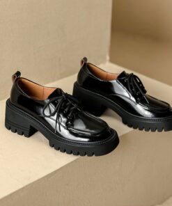 CHIKO Vicky Round Toe Block Heels Oxfords Shoes