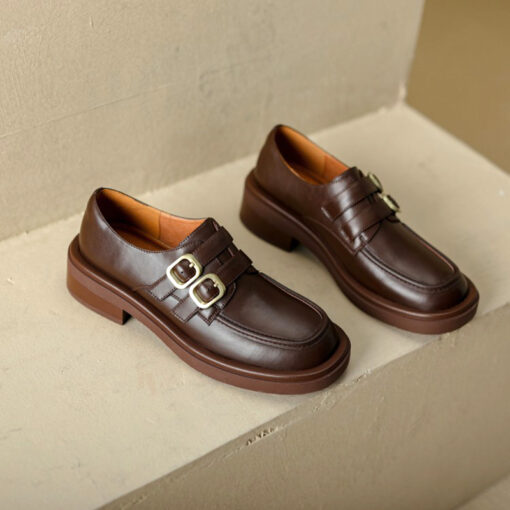 Buy CHIKO Victoria Square Toe Block Heels Loafers Shoes online shopping cheap