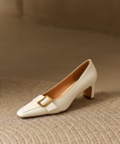 CHIKO Wauna Square Toe Chunky Heels Pumps Shoes