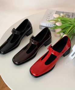 CHIKO Xabrina Square Toe Block Heels Pumps Shoes