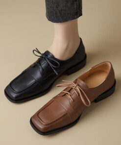 CHIKO Xiomara Square Toe Block Heels Oxfords Shoes