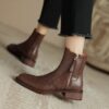 Buy CHIKO Yaletha Round Toe Block Heels Ankle Boots online shopping cheap