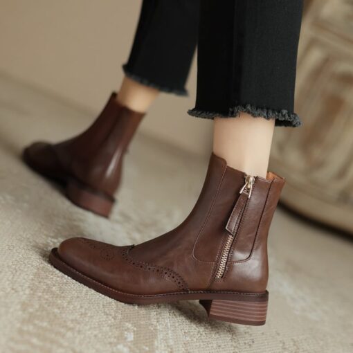 Buy CHIKO Yaletha Round Toe Block Heels Ankle Boots online shopping cheap