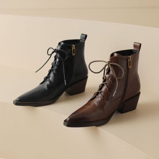 Buy CHIKO Yamary Pointy Toe Block Heels Ankle Boots online shopping cheap