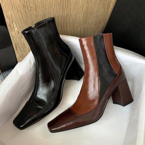Buy CHIKO Yaneli Square Toe Block Heels Ankle Boots online shopping cheap