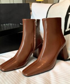 CHIKO Yanely Square Toe Block Heels Ankle Boots