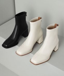 CHIKO Ynez Square Toe Block Heels Ankle Boots