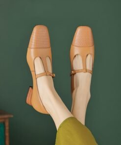 Buy CHIKO Zabrina Square Toe Block Heels T-Strap Shoes online shopping cheap