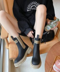CHIKO Zaina Round Toe Block Heels Ankle Boots