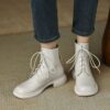 Buy CHIKO Zainabu Square Toe Block Heels Ankle Boots online shopping cheap