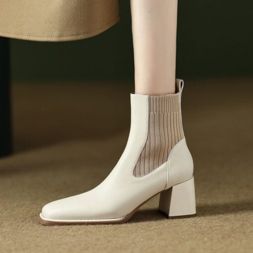 Buy CHIKO Zelia Square Toe Block Heels Ankle Boots online shopping cheap