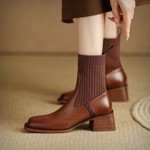 Buy CHIKO Zulmara Square Toe Block Heels Ankle Boots online shopping cheap