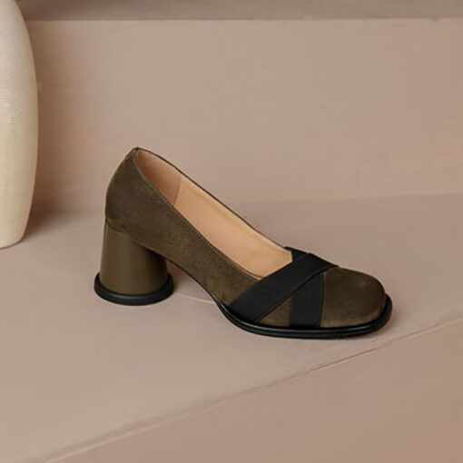 Buy CHIKO Zuri Round Toe Block Heels Pumps Shoes online shopping cheap