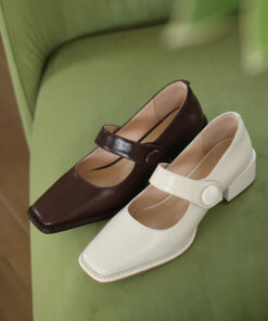 CHIKO Zusa Square Toe Block Heels Mary Jane Shoes