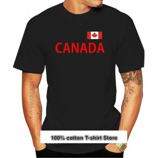 Buy Camiseta con estampado de bandera de Canadá para mujer