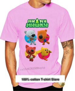 Camiseta de Anime de Rusia para hombre, ropa de moda para niños y adultos, shki Mi mi, Mi shki, Mi ly P