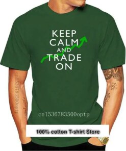 Camiseta de marca para hombre, camisa de Trader del mercado, Keep Calm And Trade, nueva